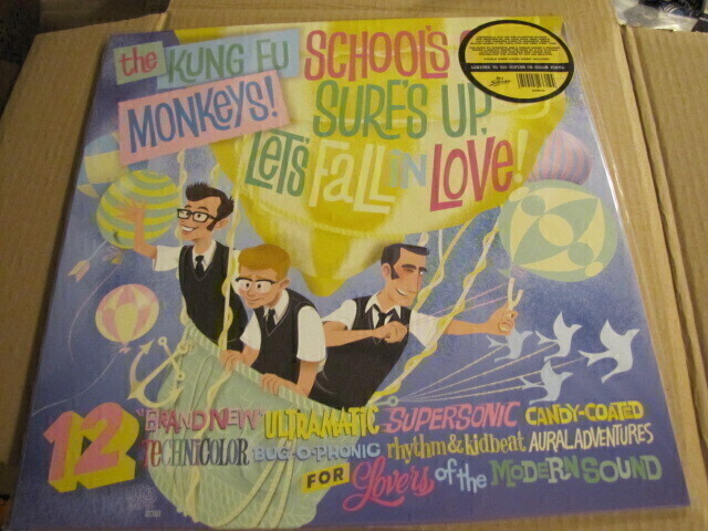 The Kung fu monkeys! School's out lp uusi valkoinen vin