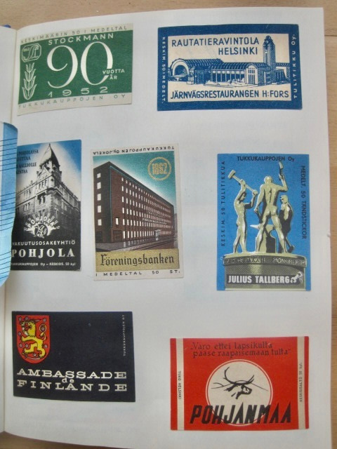 VANHOJA Tulitikku Etikettejä 1930-1950-l yli 300 kpl