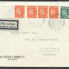 Postilähetys - 0,50+1mk (LAPE 176+4x150) Hki lentoasema 1932 - pikkukuva 1
