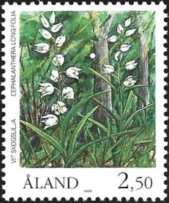 Åland 1989 Kämmekkäkasv Miekkavalkku 2,50 mk **LaPe 034