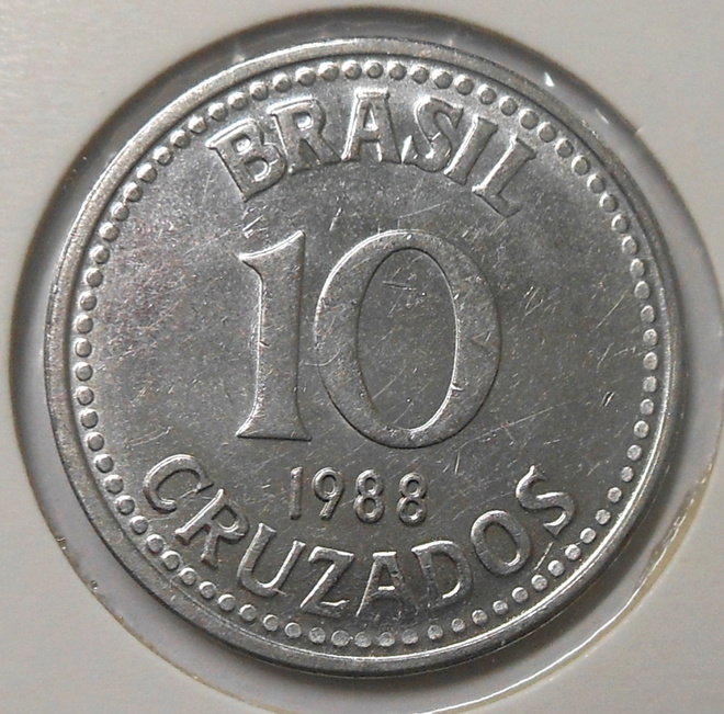 Brazil. 10 cruzados 1988.