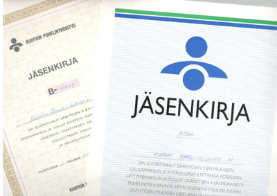 OKK osakekirja Osuuskunta KPY 1985 ja 1997
