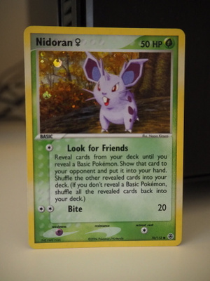 Pokemon kortti Nidoran EX FireRed & Leafgreen reverse