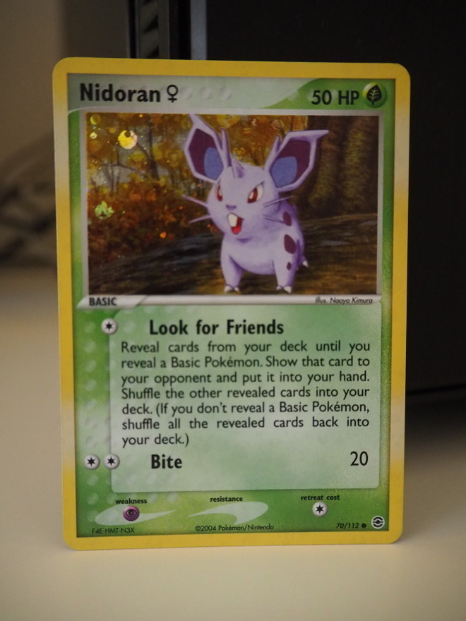 Pokemon kortti Nidoran EX FireRed & Leafgreen reverse