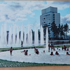 Espoo, Keskustorni, kahluuallas, lapsia, p. 1975 - pikkukuva 1