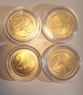 2€ Eu:n laajeneminen "risuraha" 2004. 4 kappaletta