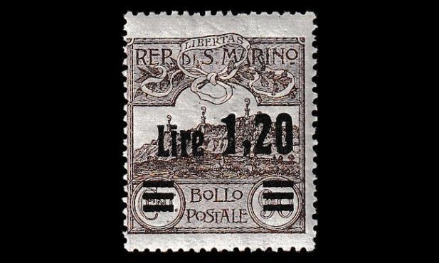 San Marino 122 ** Monte Titano 1.20L/90C (1926)