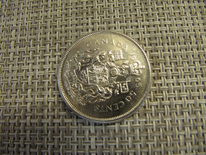 Canada 50 cents Elizabeth II 1965 raha.