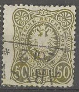 Saksa Mi 38a (a/2 mattolivgrün) o