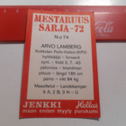 K 6 Jenkki Mestaruus sarja -72 # 74 Arvo Lamberg KPV - pikkukuva 2