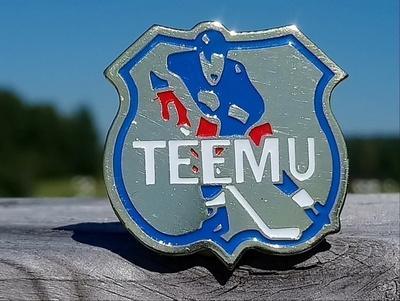 Kookas Lätkäpinssi Teemu. Halkaisija - 35 mm. Hyväkuntoinen.