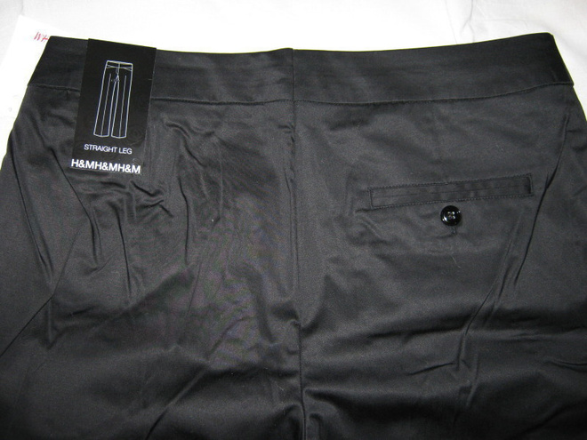 H&M mustat suorat housut, koko 38, uudet