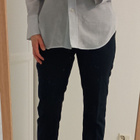 Mustat kapealahkeiset suorat housut H&M 38 koko - pikkukuva 2