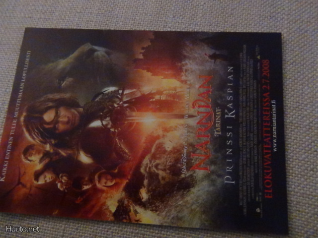 Narnian tarinat Prinssi Kaspian mainos postikortti 2008