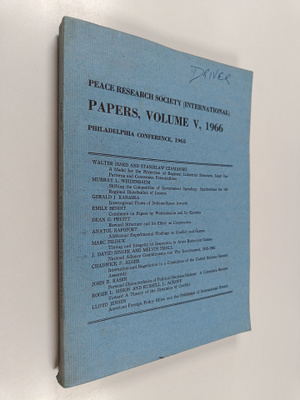 Russell L. Ackoff ym. : Peace research society (internati...