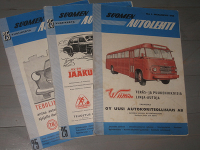 Suomen Autolehti , 3 numeroa 1957-58