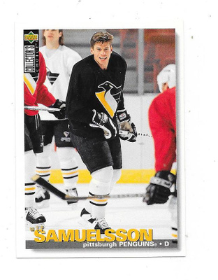 1995-96 Collector`s Choice #79 Ulf Samuelsson , Pittsburgh