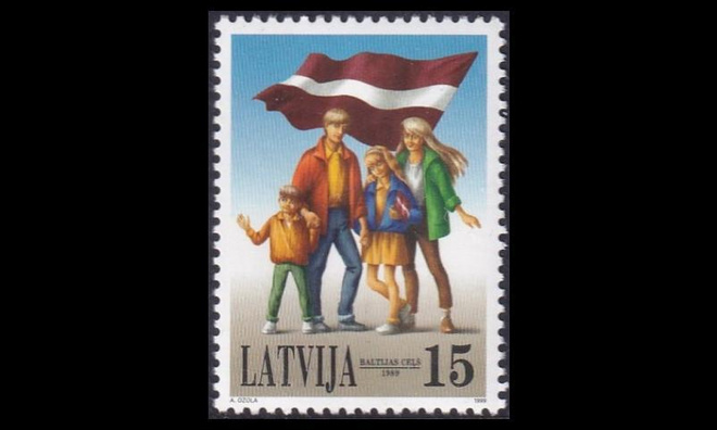 Latvia 506 ** Baltian ketju 10v (1999)