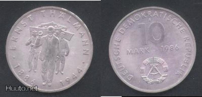 *DDR 1986*10 Mark*ERNST THÄLMANN*1886-1944*