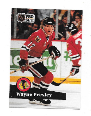 1991-92 ProSet #44 Wayne Presley Chicago Blackhawks