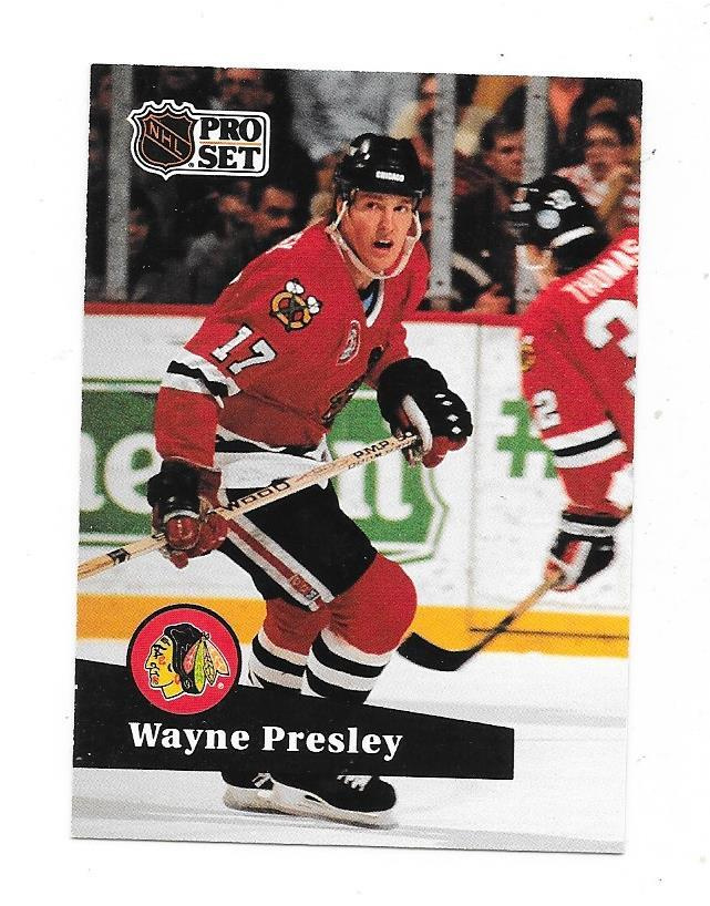 1991-92 ProSet #44 Wayne Presley Chicago Blackhawks