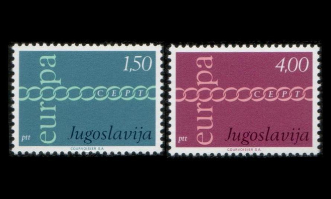 Jugoslavia 1416-7 ** Europa (1971)