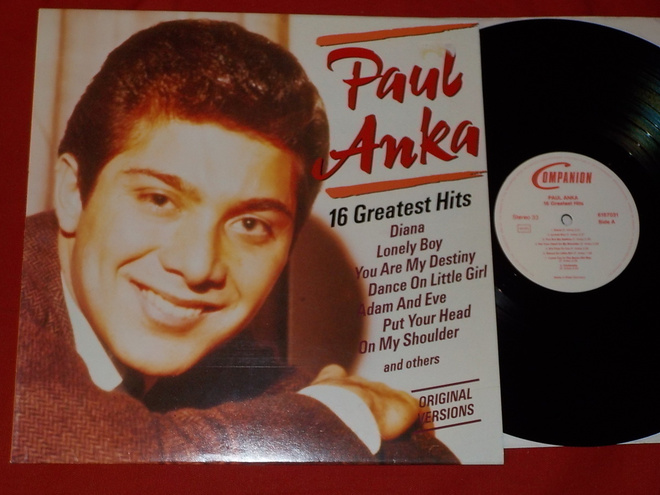 PAUL ANKA - 16 Greatest Hits - LP pop rock and roll EX-