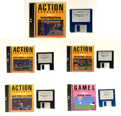 PC Shareware-diskettipelejä