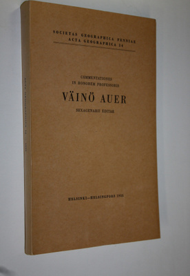Commentationes in honorem professoris Väinö Auer sexagena...
