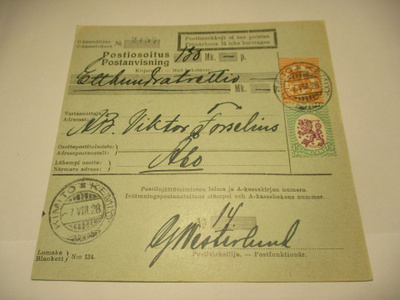 1928 Kemiö postiosoitus