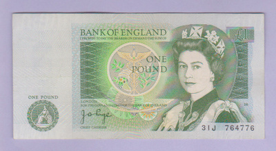 Englanti 1 Pound v.1978-81 P-377a