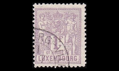 Luxemburg 55A o Allegoria 1 Fr (12½:12) (1882)