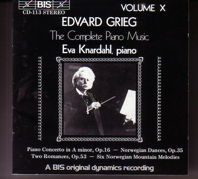 cd, Grieg - Piano Concerto, etc. - Eva Knardahl (piano) [kla