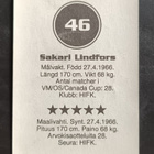 1993 Semic #46 Sakari Lindfors HIFK - pikkukuva 2