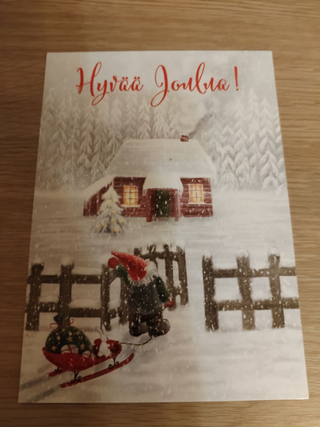 Joulu kortti,kulkematon.