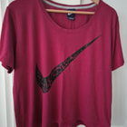 Nike viininpunainen paita / t-paita - koko L - pikkukuva 1
