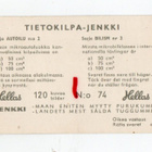 Purkkakuva Hellas TIETOKILPA-JENKKI n:o 74 Autoilu - pikkukuva 2