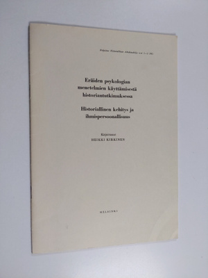 Heikki (toim.) Kirkinen : Eräiden psykologian menetelmien...