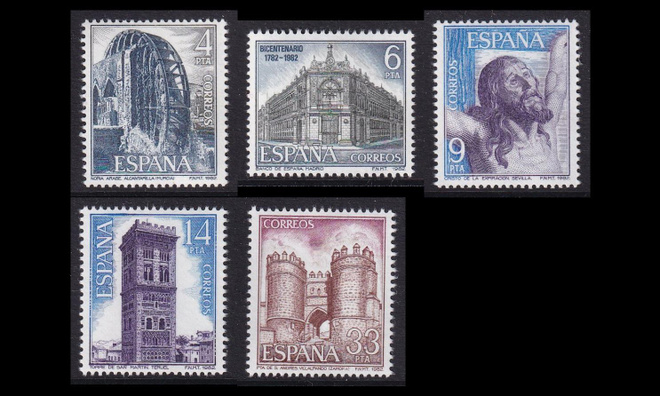 Espanja 2562-6 ** Nähtävyyksiä (1982)