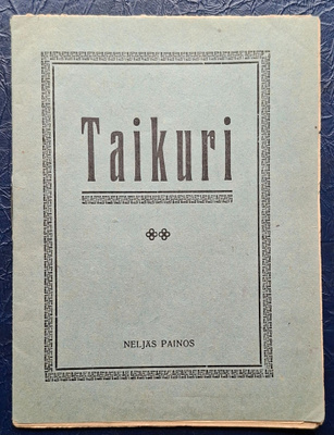 Taikuri vihkonen. Tampere 1937.