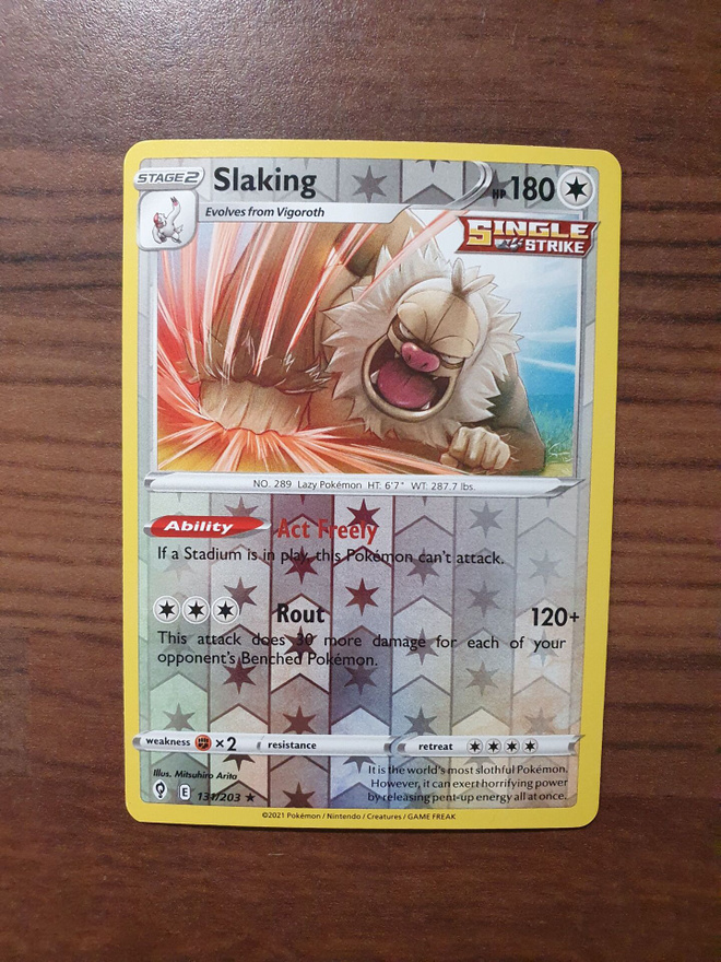 Pokemon Slaking 131/203 Reverse Holo Rare