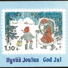Joulupostimerkki 1,10mk (1984) Hämeenlinna kortilla loisto - pikkukuva 2