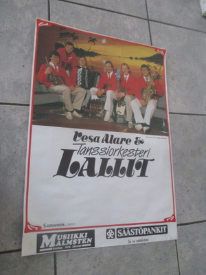 VESA ALARE & LALLIT - VANHA ORIG KEIKKAJULISTE !!