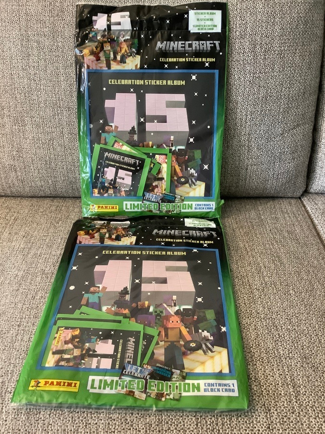 2 X MINECRAFT CELEBRATION STICKER ALBUM  (UUDET)