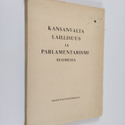 W. Niiranen : Kansanvalta, laillisuus ja parlamentarismi ... - pikkukuva 1