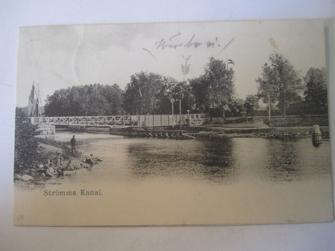 VANHA Postikortti Strömman Kanava Kemiönsaari Salo 1908