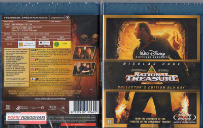 National Treasure-Kansallisaarre (54 578) UUSI -FI- BLU-RAY