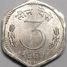 India. 3 paise 1965(C). - pikkukuva 1