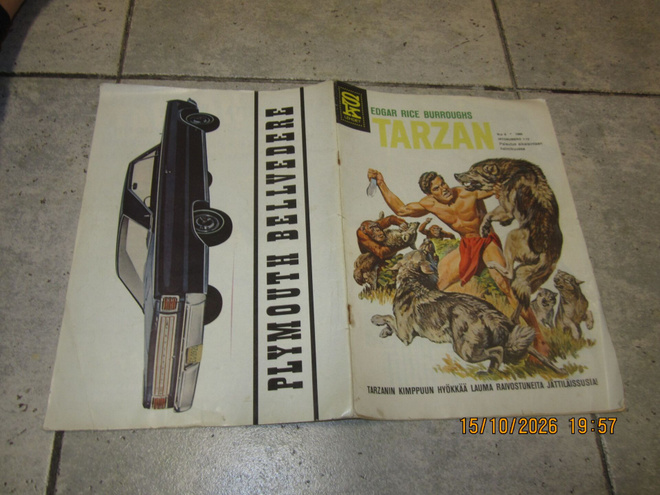 Tarzan 6 / 66 + Plymouth Belvedere -takakansi +batman mainos