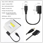 USB 2.0 - Mini SATA 13Pin adapteri CD/DVD-asemalle #31043 - pikkukuva 3